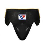 Winning Black Groin Guard with Yellow Edge Piping