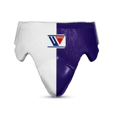 Winning White and Purple Groin Protector, Half and Half