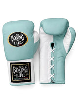 No Boxing No Life Aqua Mint Boxing Gloves with White Palm