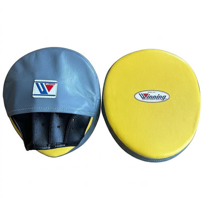 Winning Yellow Mitts with Gray-Blue Back and Black Grip