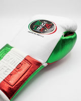 No Boxing No Life Tricolor Gloves in White, Green and Red