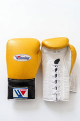 Winning Yellow Boxing Gloves, White Palm and Black Cuff