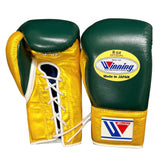 Winning Dark Green and Metallic Gold Boxing Gloves