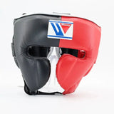Winning Black and Red Split Headgear with Cheek Protectors