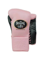 No Boxing No Life Baby Pink Boxing Gloves with Black Palm