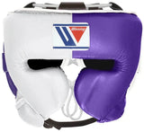 Winning White and Purple Split Cheek Protector Headgear