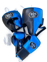 No Boxing No Life Black and Royal Blue Metallic Split Boxing Set