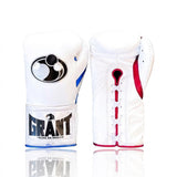 Grant Red, White and Blue Trim Gloves, All-White Body