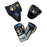 Grant Navy Boxing Set with Silver Palm, Lace-Up Fight Style
