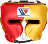 Winning Red and Metallic Gold Split Headgear for Bouts