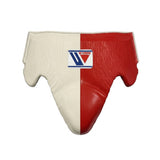 Winning Cream and Red Split Groin Protector, Vintage Look