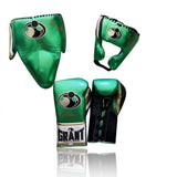 Grant Metallic Green Boxing Set with Black Palm, Lace-Up