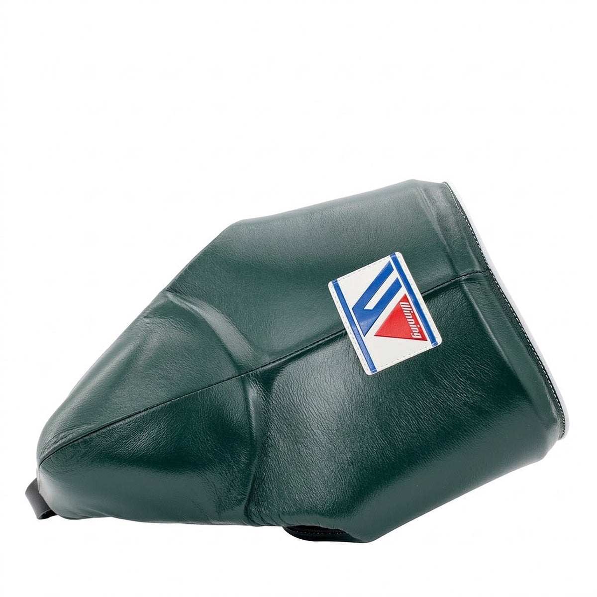 Winning full dark green groin guard with wide waistband and padded cup in a solid color