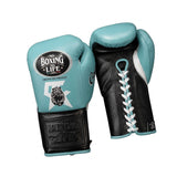 No Boxing No Life Pastel Teal Gloves with Black Palm