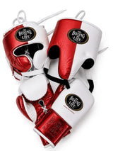 No Boxing No Life Metallic Red and White Split Set, 6 oz to 18 oz