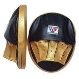 Winning Black Focus Mitts with Gold Palm and Gold Rim