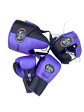 No Boxing No Life lavender purple boxing set with black accents, lace-up gloves, headgear and groin guard