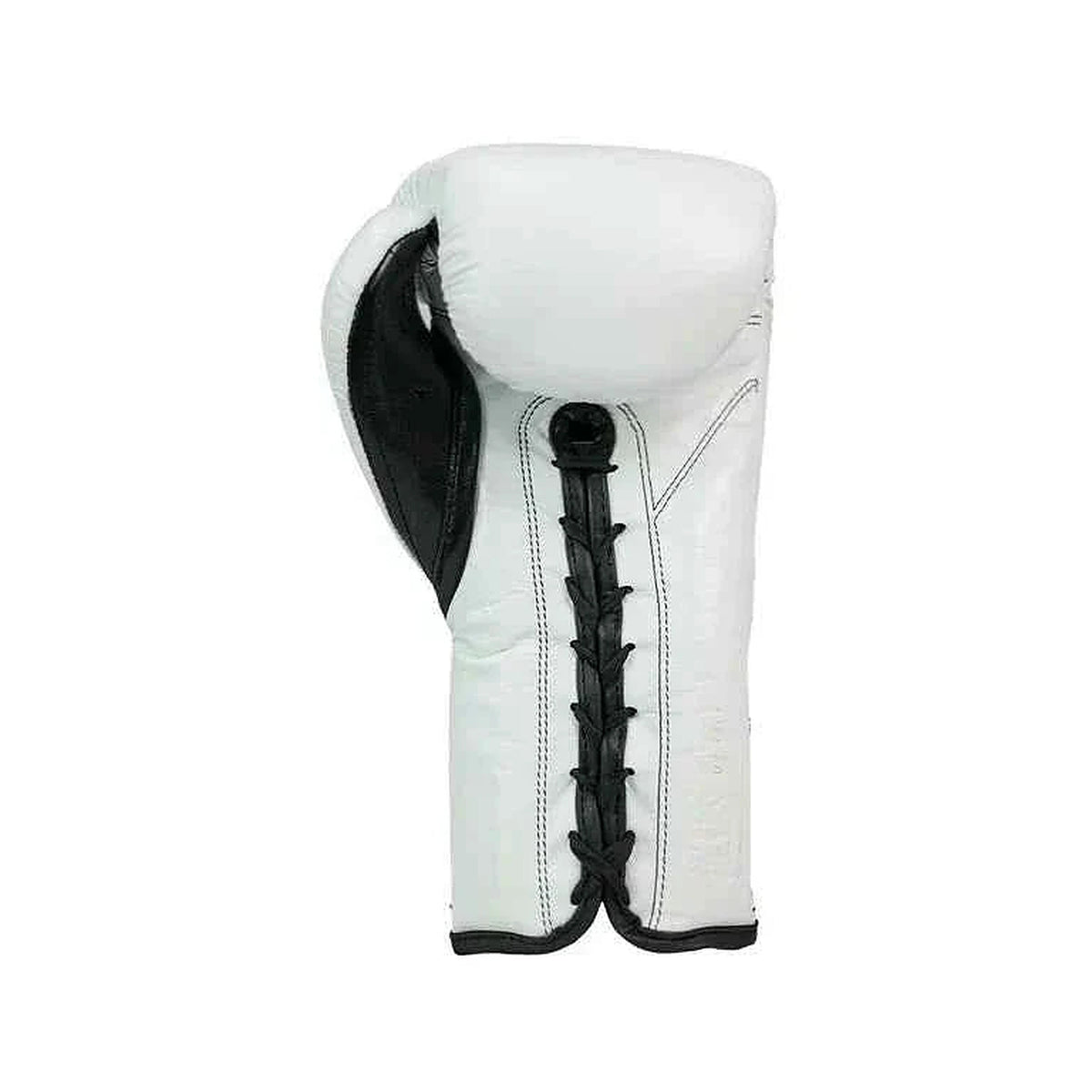 Cleto Reyes white leather lace-up boxing glove shown from the side
