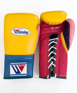 Winning Yellow, Magenta and Blue Gloves with Green Trim