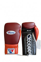 Winning Maroon Gloves with Black Palm and Orange Cuff