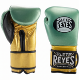 Cleto Reyes Metallic Sage Green and Gold Training Boxing Gloves