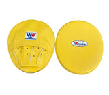 Winning Bright Yellow Focus Mitts, Curved Face Pair