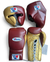 Winning Burgundy and Metallic Gold Split Boxing Set