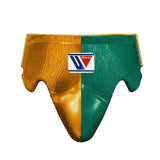Winning Metallic Gold and Green Groin Guard, Split Design