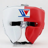 Winning White and Red Split Headgear for Red-Corner Kit