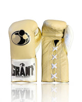 Grant Cream Boxing Gloves, Vintage Lace-Up Style