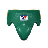 Winning Green Groin Guard Edged with Yellow Piping