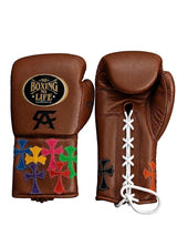 No Boxing No Life Chocolate Brown Cross-Patch Gloves