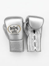 No Boxing No Life Silver Metallic Gloves, 6 oz to 18 oz Range