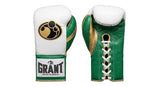 Grant White and Green Boxing Gloves, Kids and Adult Sizes