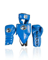 Grant Royal Blue Lace-Up Boxing Set, Headgear and Groin Guard