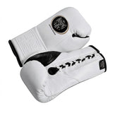 No Boxing No Life White Gloves, Black Palm and Black Laces