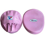 Winning Light Pink Curved Focus Mitts, Soft Pastel Pair